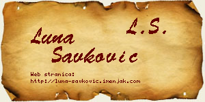Luna Savković vizit kartica